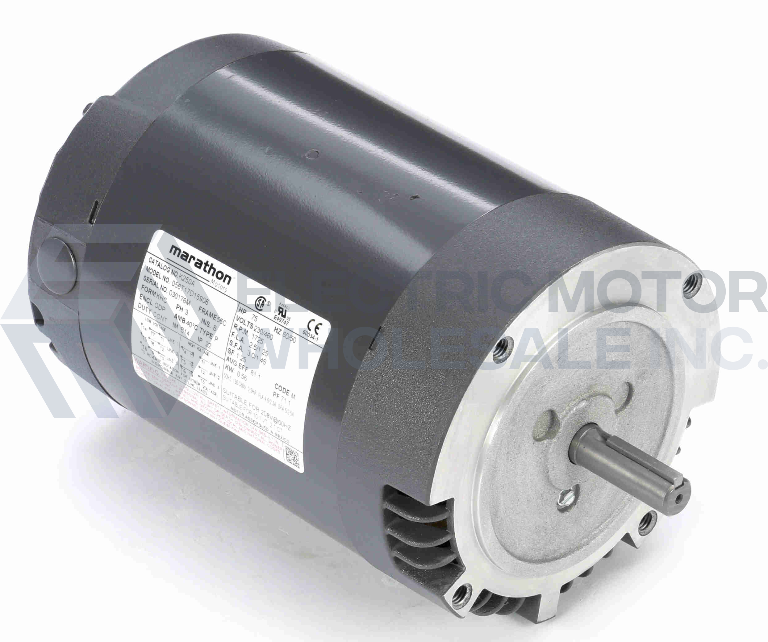 114420.00 LEESON 3HP 3PH GENERAL PURPOSE MOTOR C6T34DC68